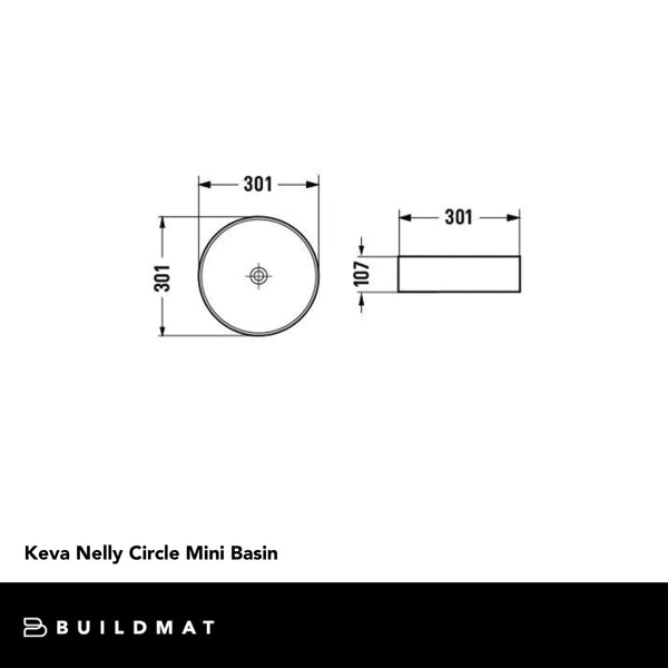Keva Nelly Matte White Circle Mini Basin