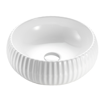 Lily Gloss White Fluted Basin