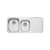 Oliveri Petite 1 And 3/4 Bowl Sink With Drainer Left Stainless Steel