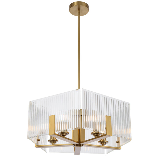 Telbix Pelion 5 Light Pendant Antique Gold