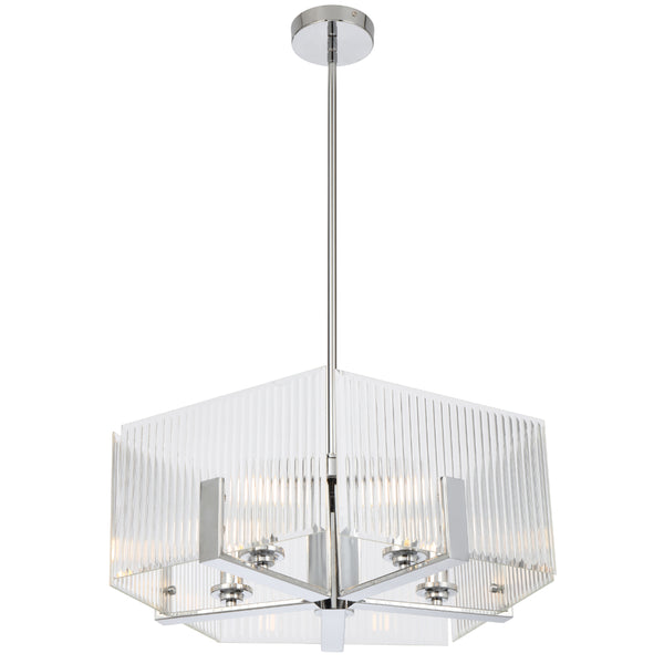 Telbix Pelion 5 Light Pendant Chrome