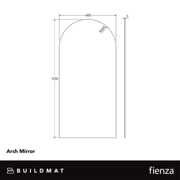 Fienza Arch Mirror 600 x 1250mm