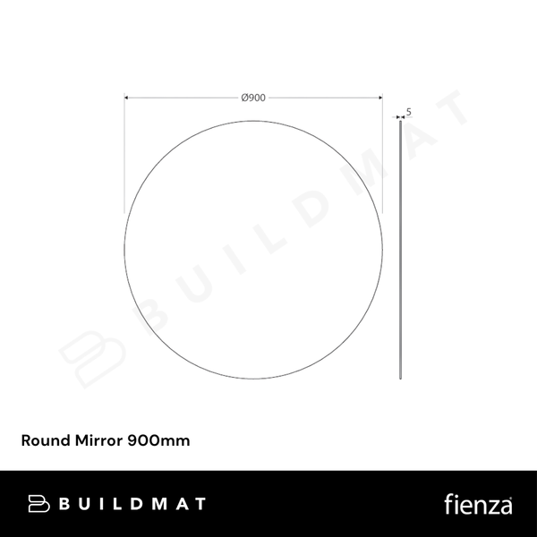 Fienza Round Mirror 900mm