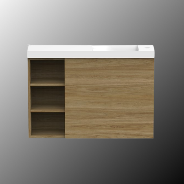 ADP Petite Shelf Right Offset Bowl Wall Hung Vanity