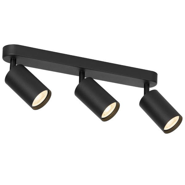 Telbix Picard 3 Light Spotlight Black