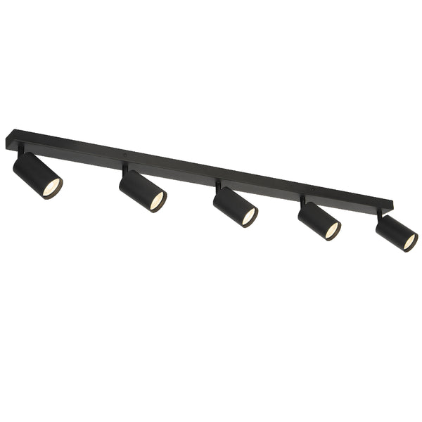 Telbix Picard 5 Light Spotlight Black