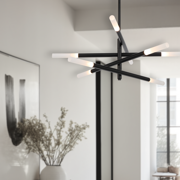 Telbix Pinta 8 Light Pendant Black