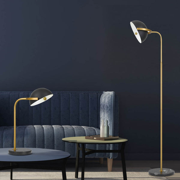 Telbix Pollard Floor Lamp Black Antique Gold