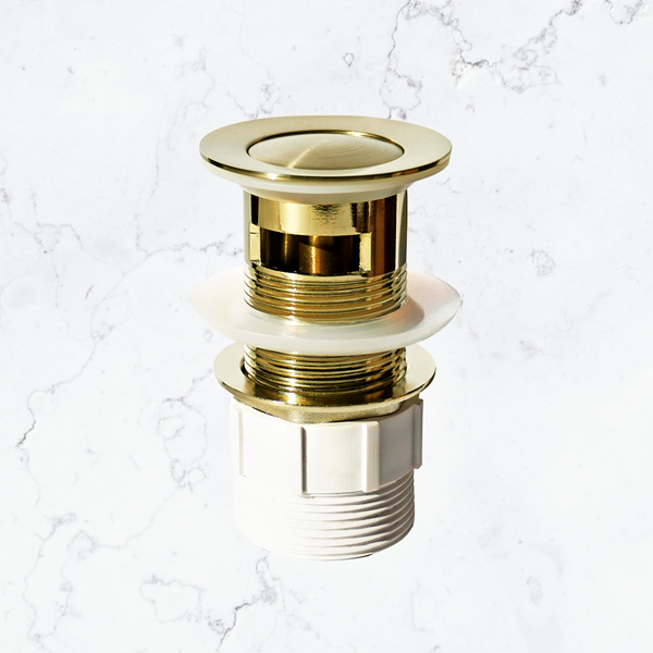 Alma 32mm Brass Gold Pop Up Waste with Overflow