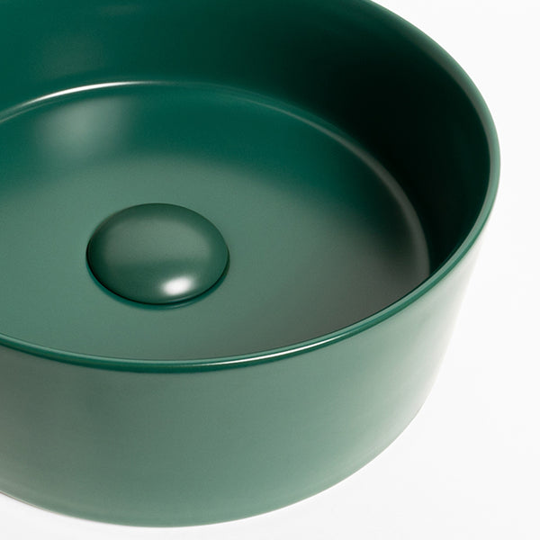 Alma 32mm Matte Green Ceramic Pop Up Waste