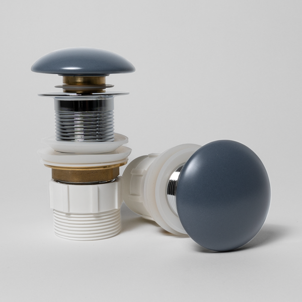 Alma 32mm Matte Blue Ceramic Pop Up Waste