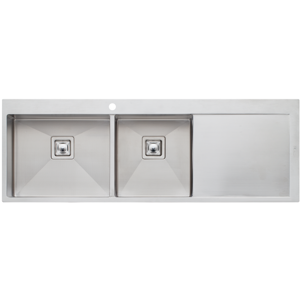 Oliveri Professional Series 1 And 3/4 Bowl Topmount Sink With Right Drainboard Stainless Steel