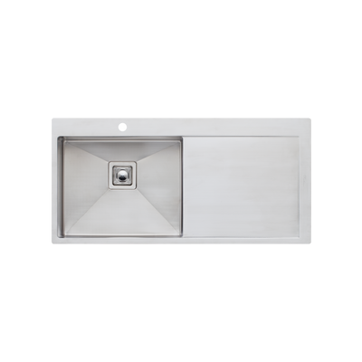 Oliveri Professional Series Single Bowl Sink With Right Drainboard Stainless Steel