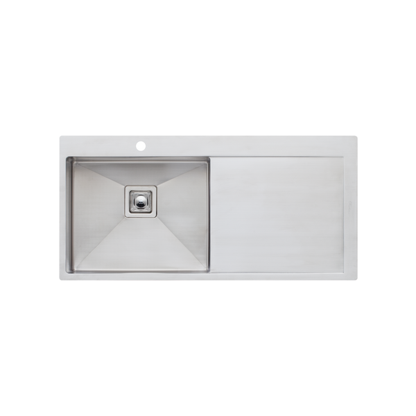 Oliveri Professional Series Single Bowl Sink With Right Drainboard Stainless Steel