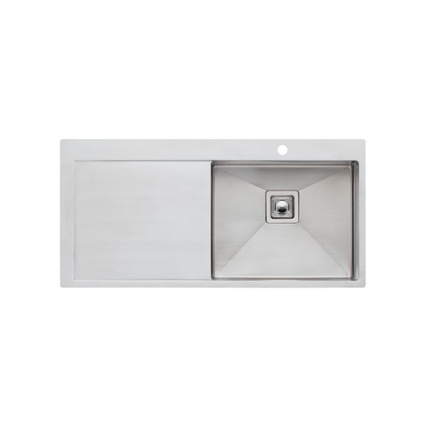 Oliveri Professional Series Single Bowl Sink With Left Drainboard Stainless Steel