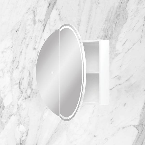 Fienza Round 750mm Split LED Mirror Cabinet