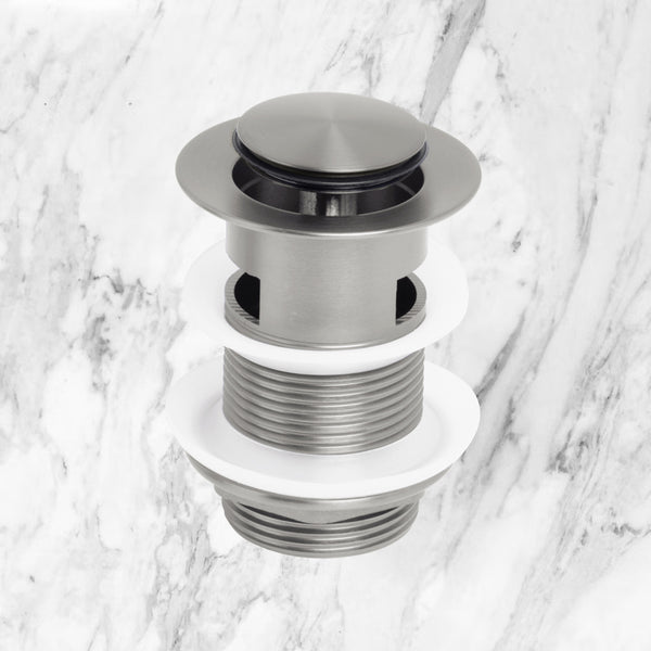 Johnson Suisse Venezia Pop-up Waste 32mm With Overflow Brushed Nickel II