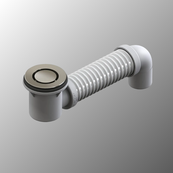Johnson Suisse Bath Plug & Waste 40mm Pop-down with Connector Brushed Nickel