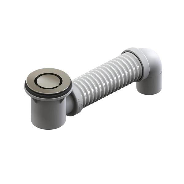 Johnson Suisse Bath Plug & Waste 40mm Pop-down with Connector Brushed Nickel