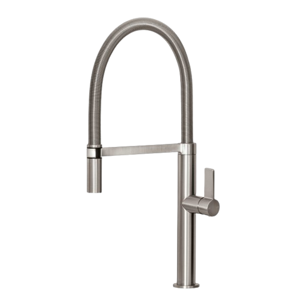 Phoenix Prize Flexible Coil Sink Mixer 220mm Brushed Nickel