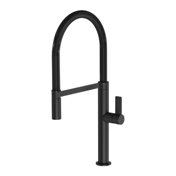 Phoenix Prize Flexible Coil Sink Mixer 220mm Matte Black