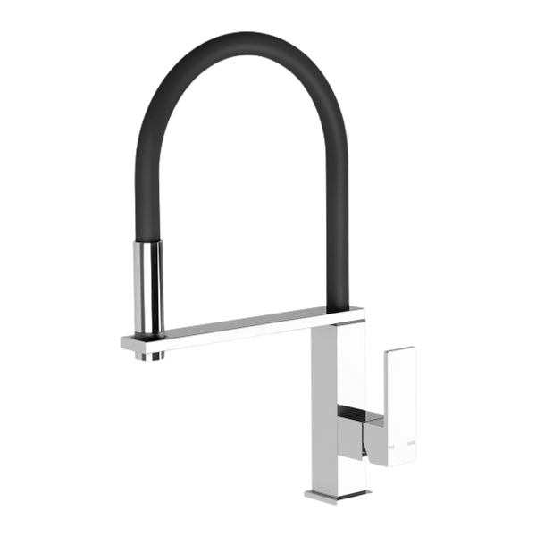 Phoenix Vezz Flexible Hose Sink Mixer Square 210mm Chrome