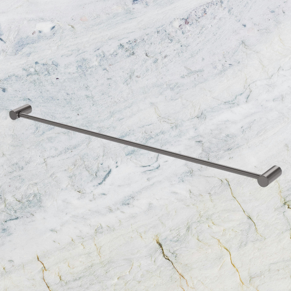 Phoenix Vivid Slimline Single Towel Rail 800mm Brushed Carbon