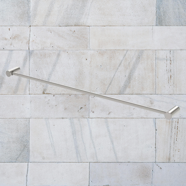 Phoenix Vivid Slimline Single Towel Rail 800mm Brushed Nickel
