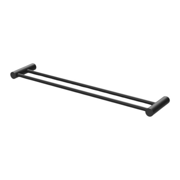 Phoenix Vivid Slimline Double Towel Rail 600mm Matte Black