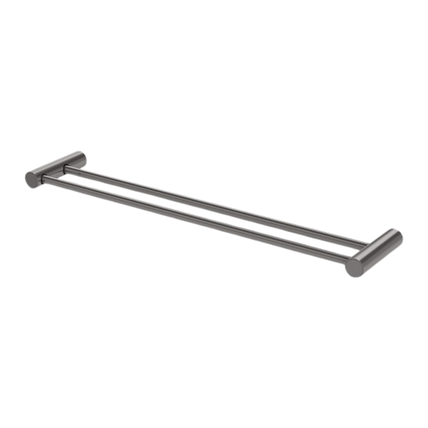 Phoenix Vivid Slimline Double Towel Rail 600mm Brushed Carbon