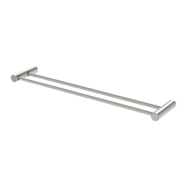 Phoenix Vivid Slimline Double Towel Rail 600mm Brushed Nickel