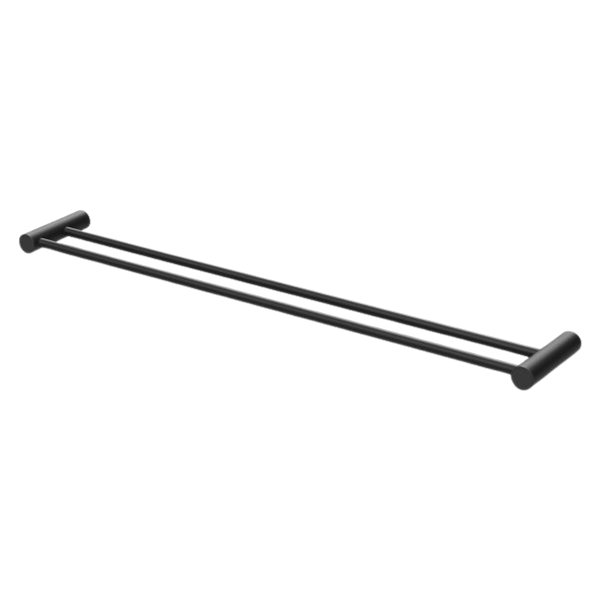 Phoenix Vivid Slimline Double Towel Rail 800mm Matte Black