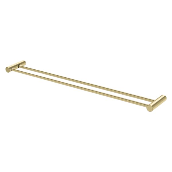 Phoenix Vivid Slimline Double Towel Rail 800mm Brushed Gold