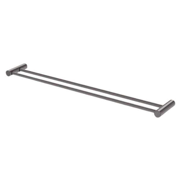 Phoenix Vivid Slimline Double Towel Rail 800mm Brushed Carbon