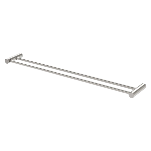 Phoenix Vivid Slimline Double Towel Rail 800mm Brushed Nickel