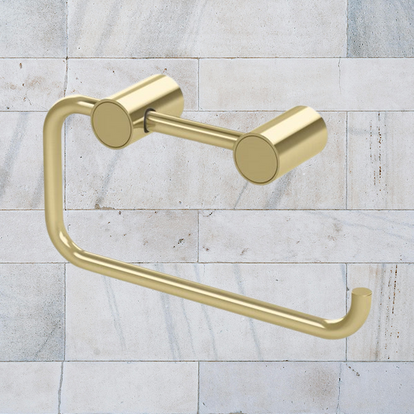 Phoenix Vivid Slimline Toilet Roll Holder Brushed Gold