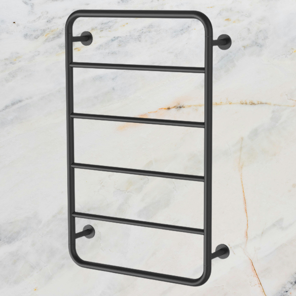 Phoenix Vivid Slimline Towel Ladder 800 X 500mm Matte Black