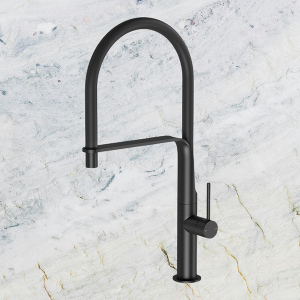 Phoenix Vido Flexible Hose Sink Mixer 200mm Matte Black