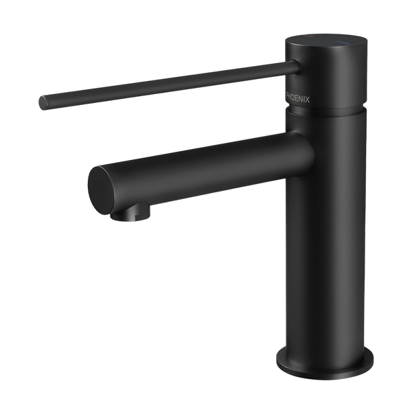 Phoenix Vivid Slimline Basin Mixer with Extended Lever  Matte Black