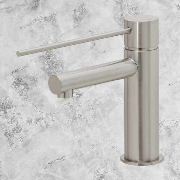 Phoenix Vivid Slimline Basin Mixer with Extended Lever  Brushed Nickel