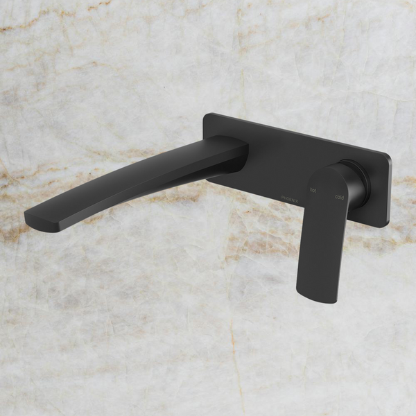 Phoenix Mekko SwitchMix Wall Basin / Bath Mixer Set 200mm (Fit-Off Kit Only) Lead Free Matte Black