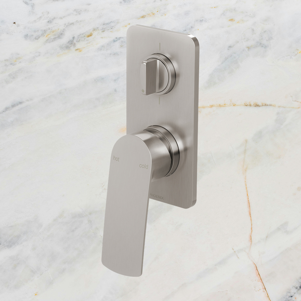 Phoenix Mekko SwitchMix Shower / Bath Diverter Mixer Fit-Off Kit Brushed Nickel