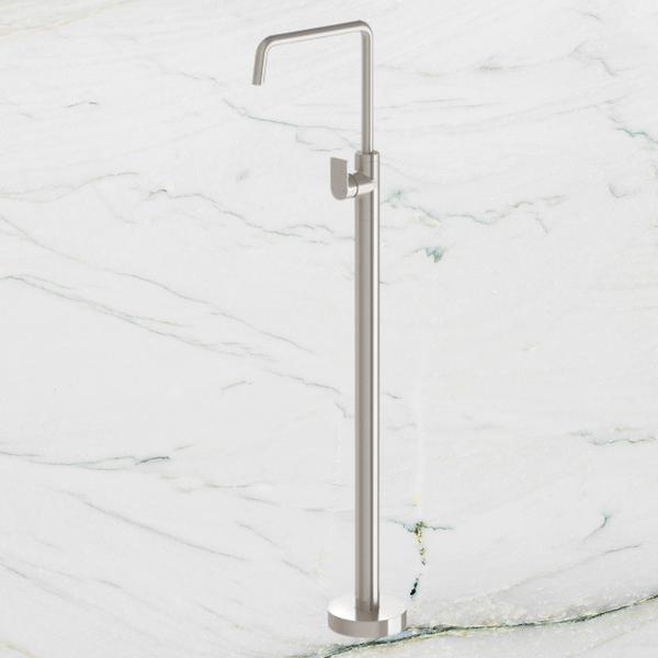 Phoenix Mekko Floor Mounted Bath Mixer Brushed Nickel