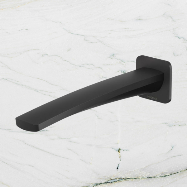 Phoenix Mekko Wall Basin Outlet 200mm Matte Black