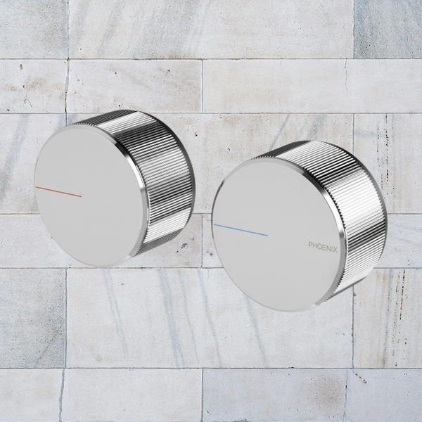 Phoenix Axia Wall Top Assemblies 15mm Extended Spindles Chrome