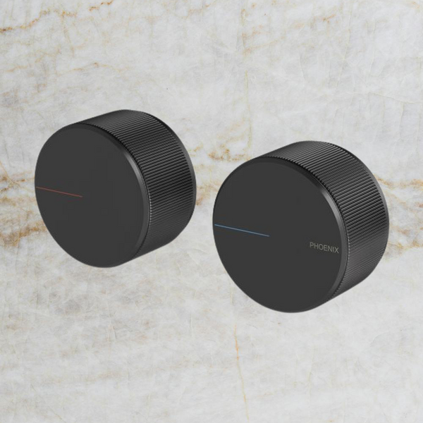 Phoenix Axia Wall Top Assemblies 15mm Extended Spindles Matte Black