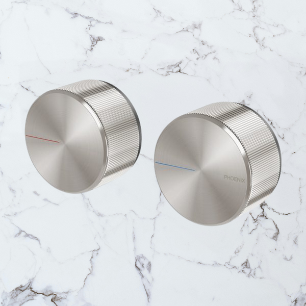 Phoenix Axia Wall Top Assemblies 15mm Extended Spindles Brushed Nickel