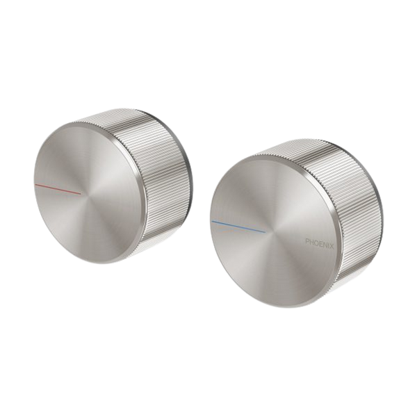 Phoenix Axia Wall Top Assemblies 15mm Extended Spindles Brushed Nickel