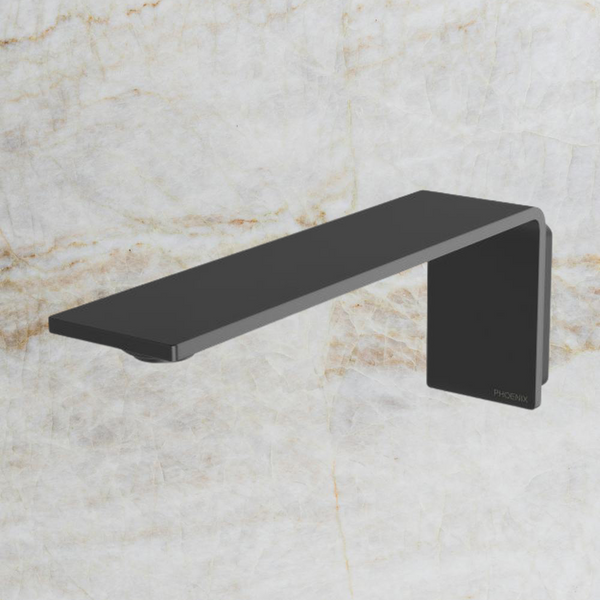 Phoenix Axia Wall Basin / Bath Outlet 200mm Matte Black