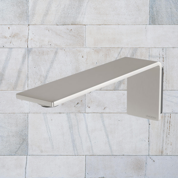 Phoenix Axia Wall Basin / Bath Outlet 200mm Brushed Nickel